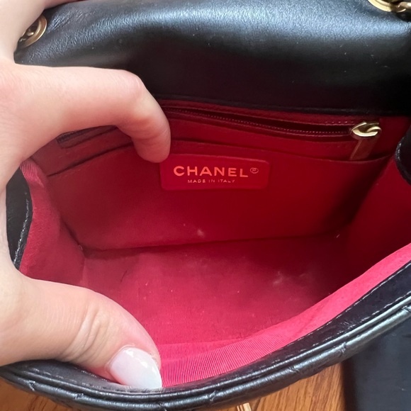 Chanel Bags | Authentic Chanel Vintage Mini Square Flap Bag | Color:Black - Picture 4 of 8